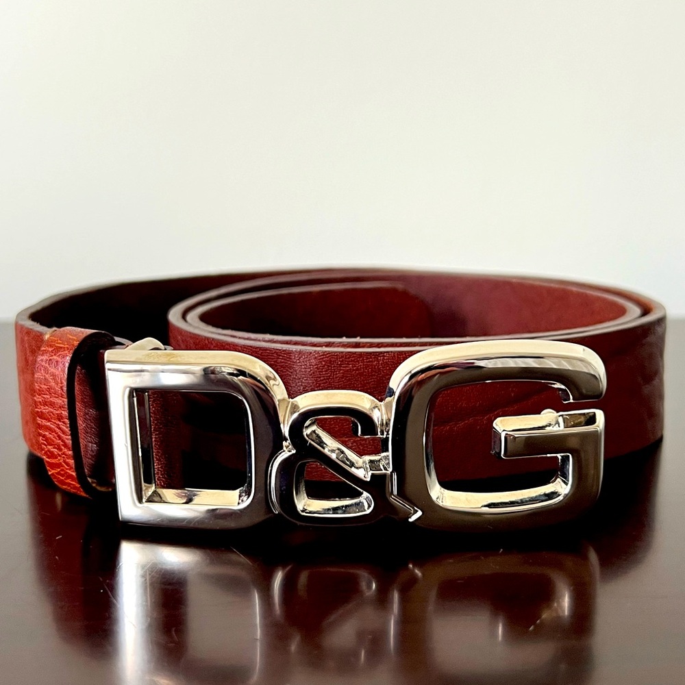 Dolce & Gabbana Vintage Brown Leather Belt - Picture 1 of 9